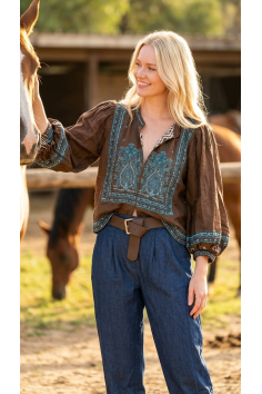 PANTALÓN ANCHO VAQUERO