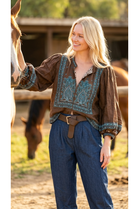PANTALÓN ANCHO VAQUERO