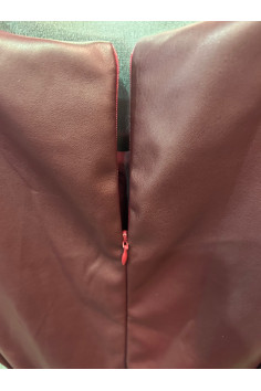 VESTIDO POLIPIEL  BURDEOS 2