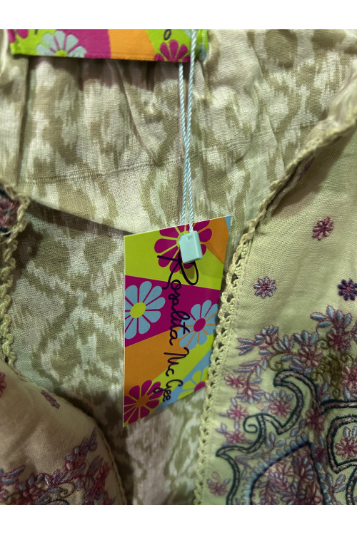 CHAQUETA VERDE BORDADOS