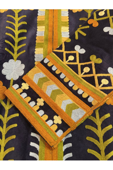 ABRIGO BORDADOS AZUL