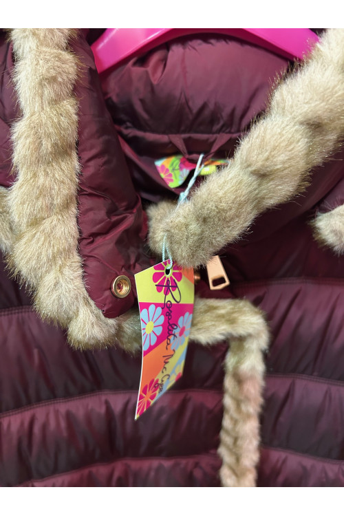 ANORAK CAPUCHA PELO BURDEOS