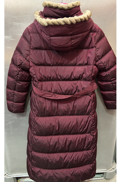 ANORAK CAPUCHA PELO BURDEOS