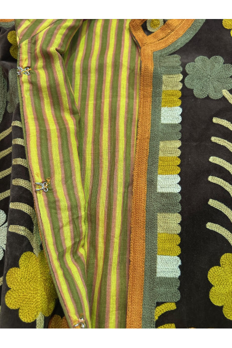 ABRIGO BORDADOS MARRÓN