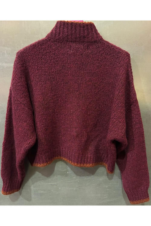 CARDIGAN BURDEOS