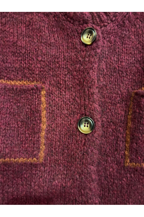 CARDIGAN BURDEOS