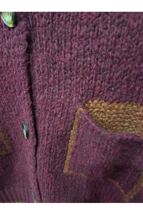 CARDIGAN BURDEOS