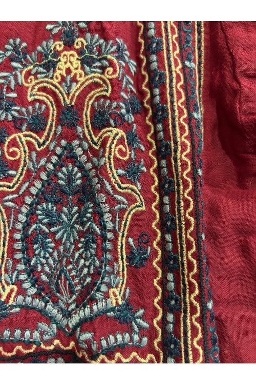 CHAQUETA BURDEOS BORDADOS