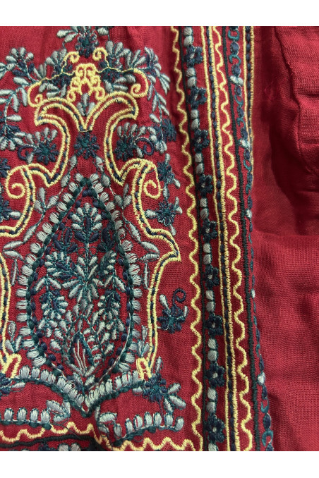 CHAQUETA BURDEOS BORDADOS