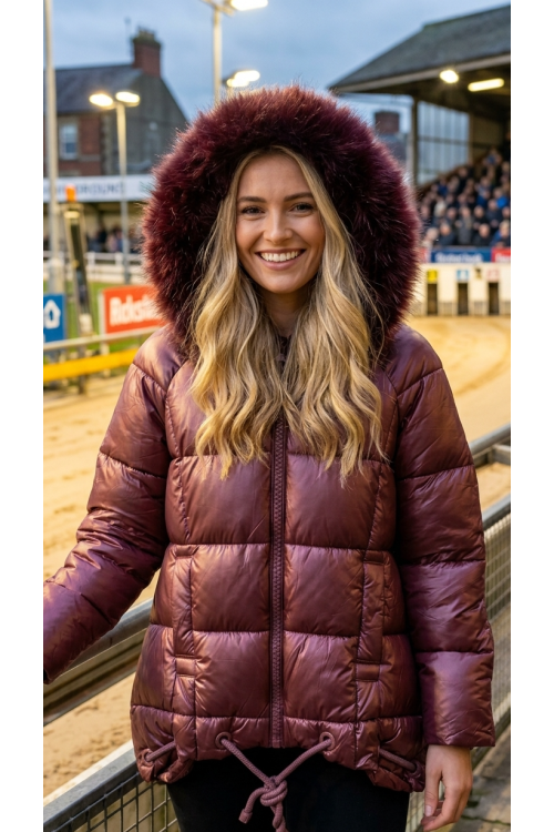 PARKA CAPUCHA BURDEOS