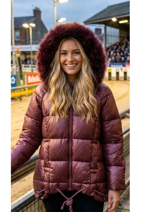 PARKA CAPUCHA BURDEOS
