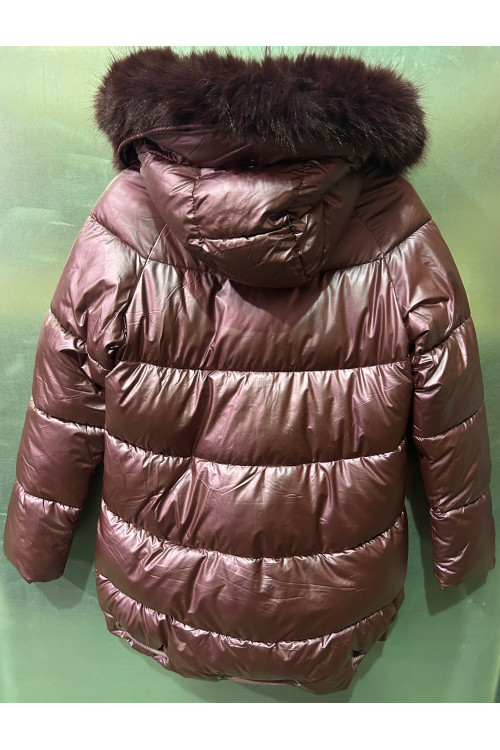 PARKA CAPUCHA BURDEOS
