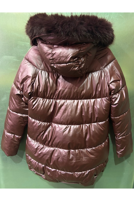PARKA CAPUCHA BURDEOS