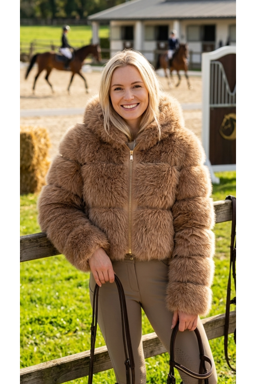 CAZADORA PELO BEIGE
