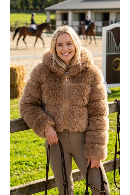 CAZADORA PELO BEIGE