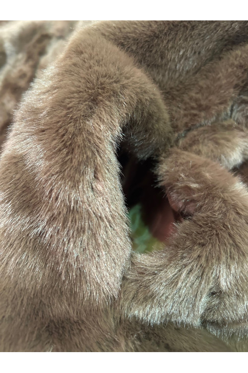 PARKA REVERSIBLE BEIGE PELO