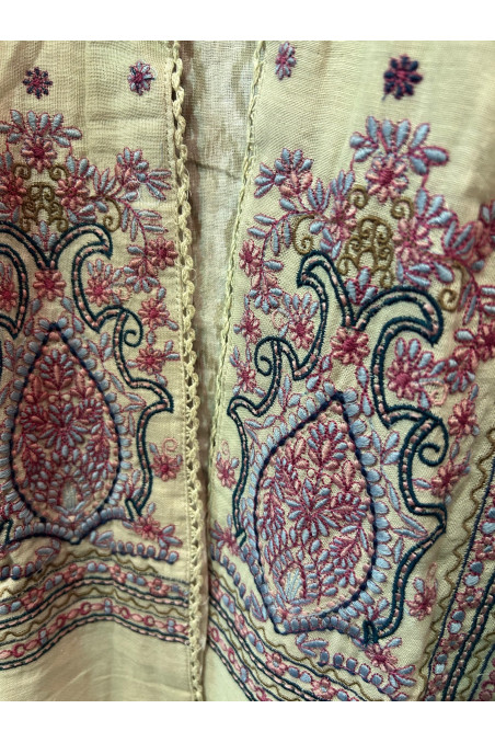 CHAQUETA HUESO BORDADOS