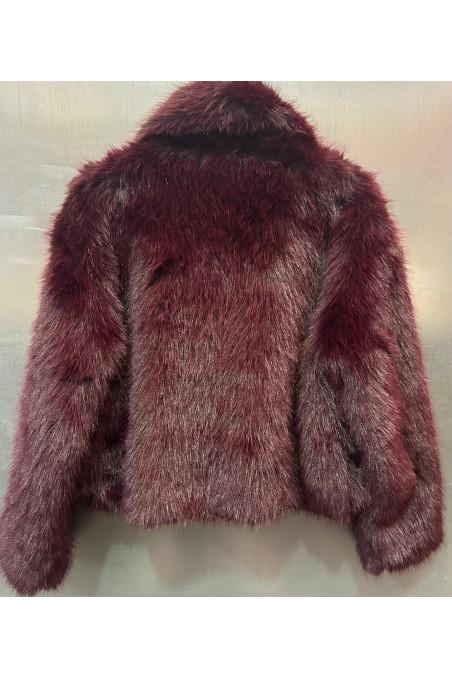 CHAQUETA PELO BURDEOS