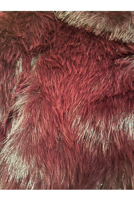CHAQUETA PELO BURDEOS